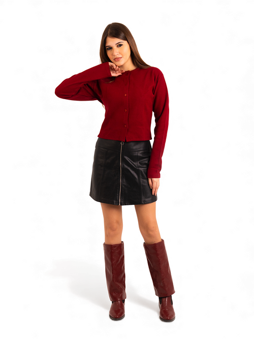 Flow – Short Cardigan with Buttons