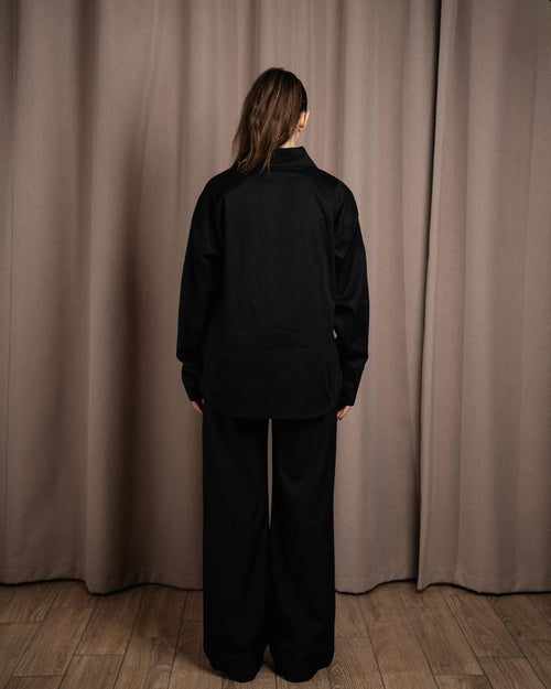 Black Asymmetric Shirt
