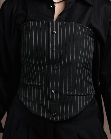 Noir Stripe Corset