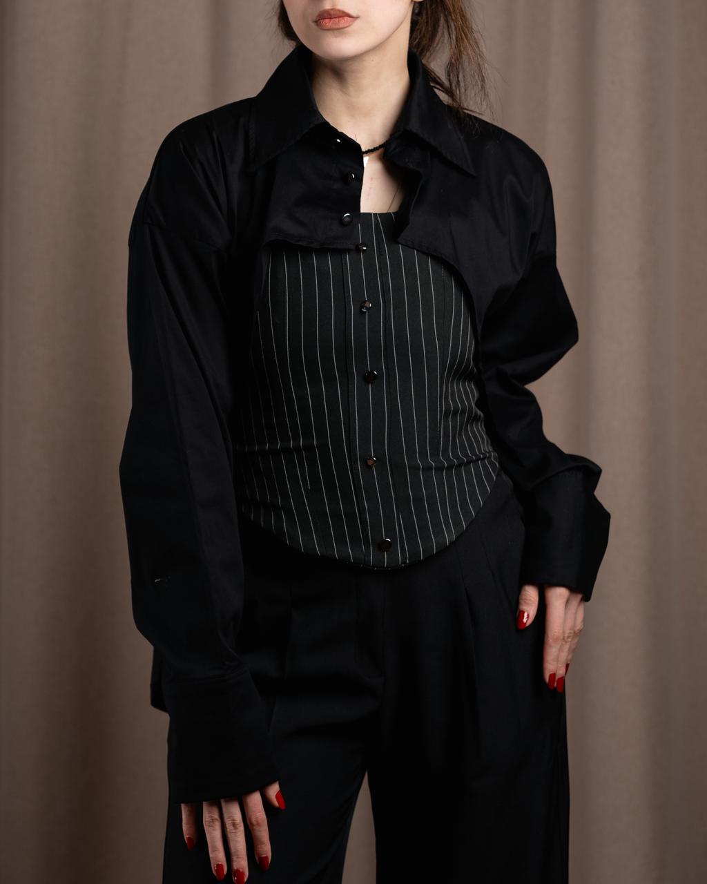 Noir Stripe Corset