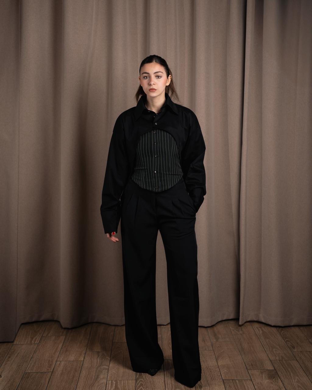 Noir Stripe Corset